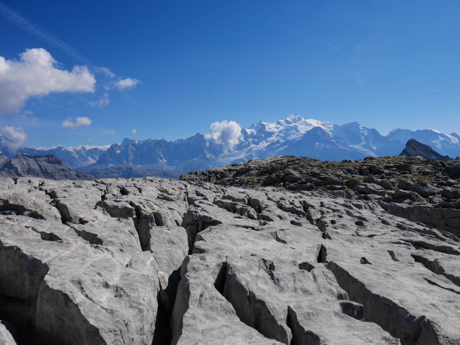 Mont Blanc vu des Grandes Platières